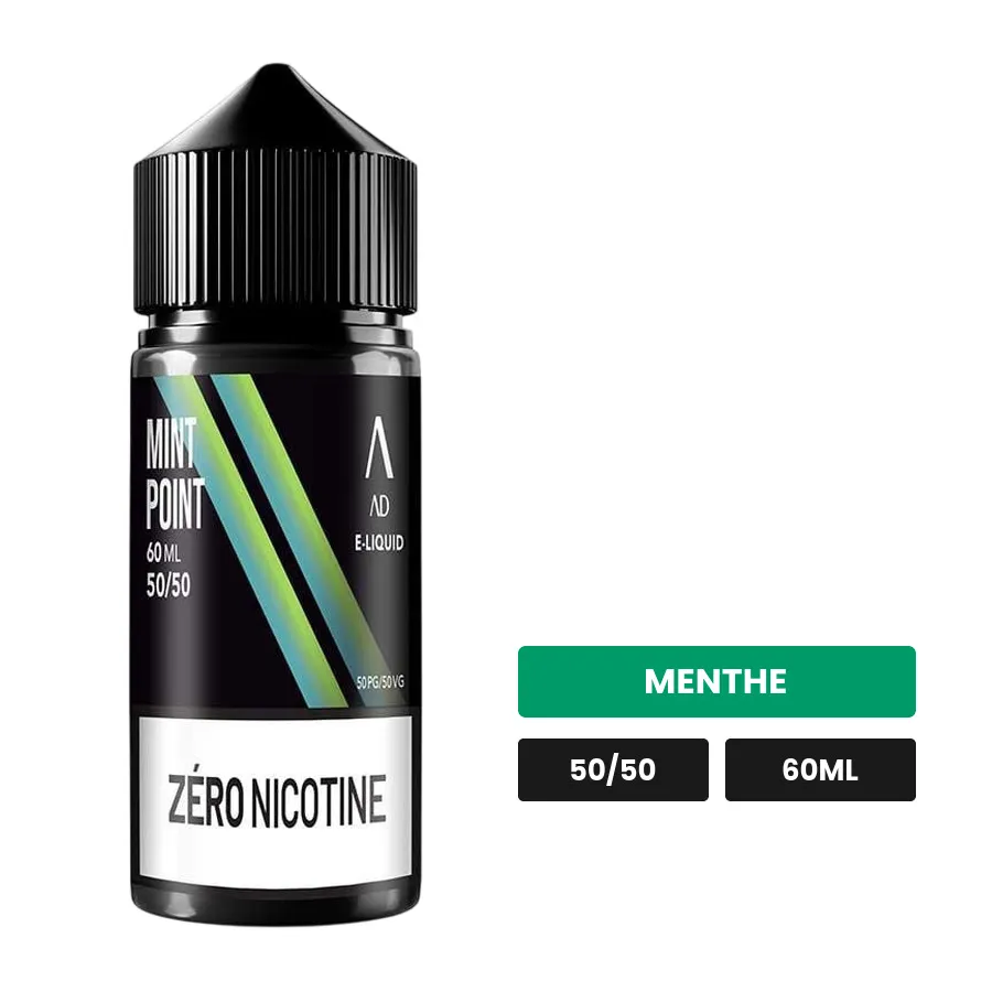 E-liquide Mint Point d'Adalya, 60 ml, saveur menthe.