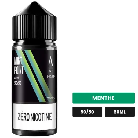E-liquide Mint Point d'Adalya, 60 ml, saveur menthe.