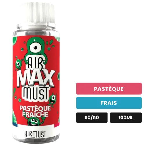 E-liquide Pastèque Fraîche d'Airmust, 100 ml, saveurs pastèque et frais.