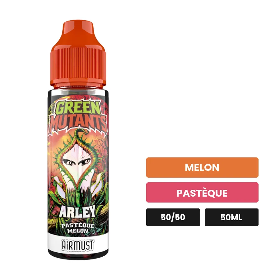 E-liquide Arley d'Airmust, 50 ml, saveurs melon et pastèque.