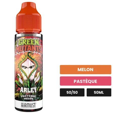 E-liquide Arley d'Airmust, 50 ml, saveurs melon et pastèque.