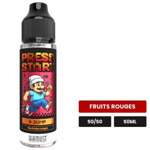 E-liquide Jump d'Airmust, 50 ml, saveur fruits rouges.