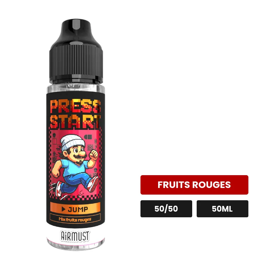 E-liquide Jump d'Airmust, 50 ml, saveur fruits rouges.
