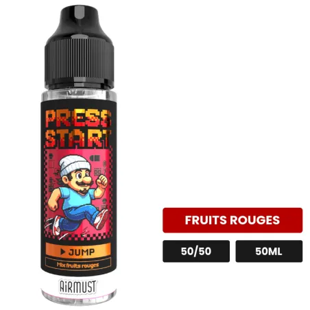 E-liquide Jump d'Airmust, 50 ml, saveur fruits rouges.