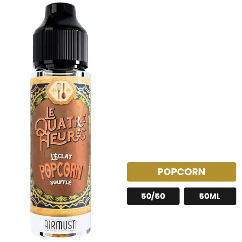 E-liquide L'Éclat Popcorn Soufflé d'Airmust, 50 ml, saveur popcorn.