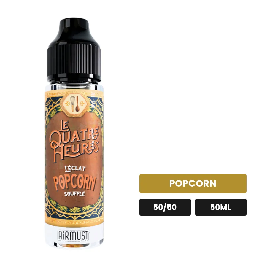 E-liquide L'Éclat Popcorn Soufflé d'Airmust, 50 ml, saveur popcorn.
