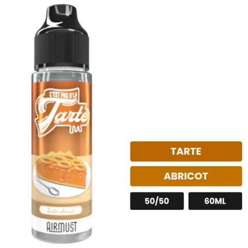 E-liquide Tarte Abricot d'Airmust, 60 ml, saveurs tarte et abricot.