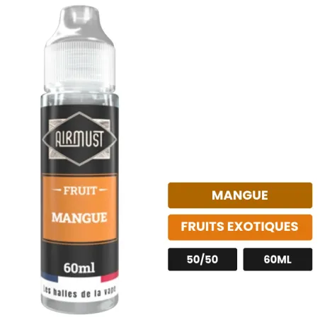 E-liquide Mangue d'Airmust, 60 ml, saveurs mangue et fruits exotiques.