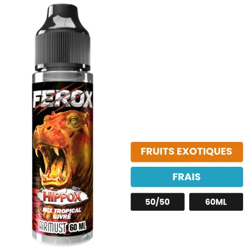 E-liquide Hippox d'Airmust, 60 ml, saveurs fruits exotiques et frais.