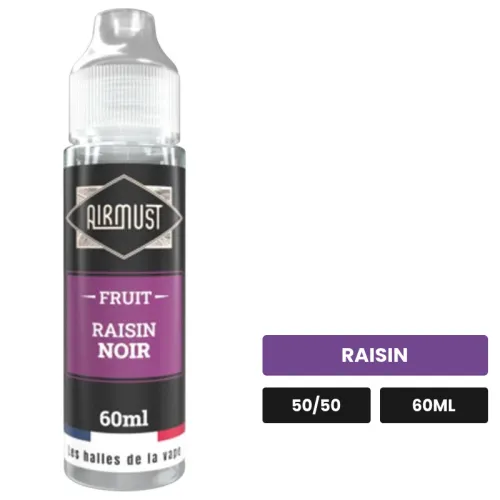 E-liquide Raisin Noir d'Airmust, 60 ml, saveur raisin.