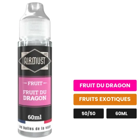 E-liquide Fruit du Dragon d'Airmust, 60 ml, saveurs fruit du dragon et fruits exotiques.