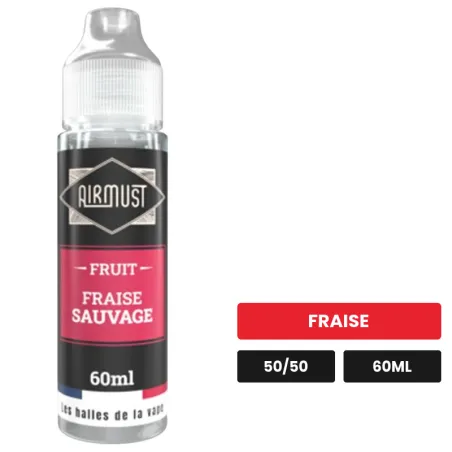E-liquide Fraise Sauvage d'Airmust, 60 ml, saveur fraise.