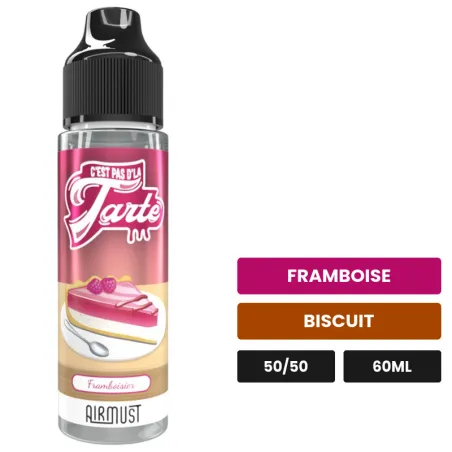 E-liquide Framboisier d'Airmust, 60 ml, saveurs framboise et biscuit.