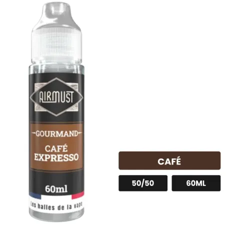 E-liquide Café Expresso d'Airmust, 60 ml, saveur café.