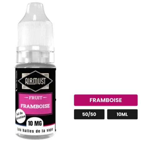 E-liquide Framboise d'Airmust, 10 ml, saveur framboise.