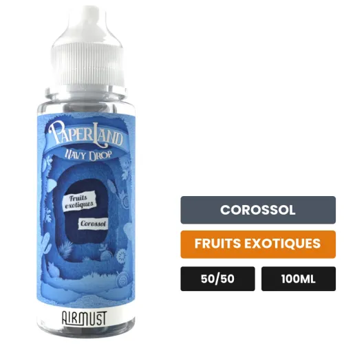 E-liquide Navy Drop d'Airmust, 100 ml, saveurs corossol et fruits exotiques.