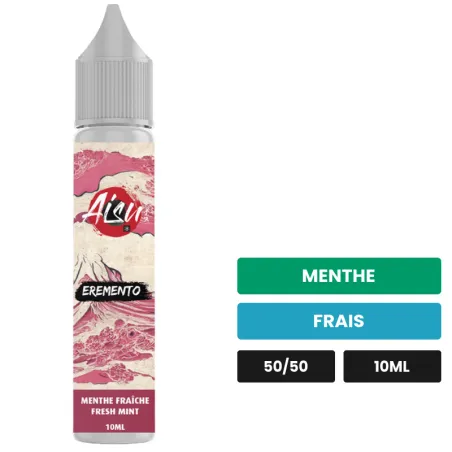 E-liquide Menthe Fraîche d'Aisu, 10 ml, saveurs menthe et frais.