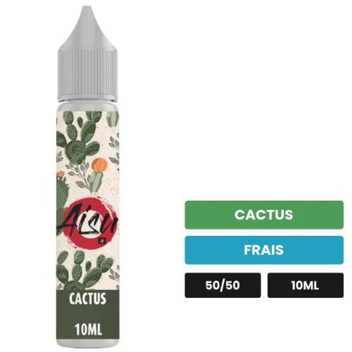 E-liquide Cactus d'Aisu, 10 ml, saveurs cactus et frais, 10 mg de nicotine.