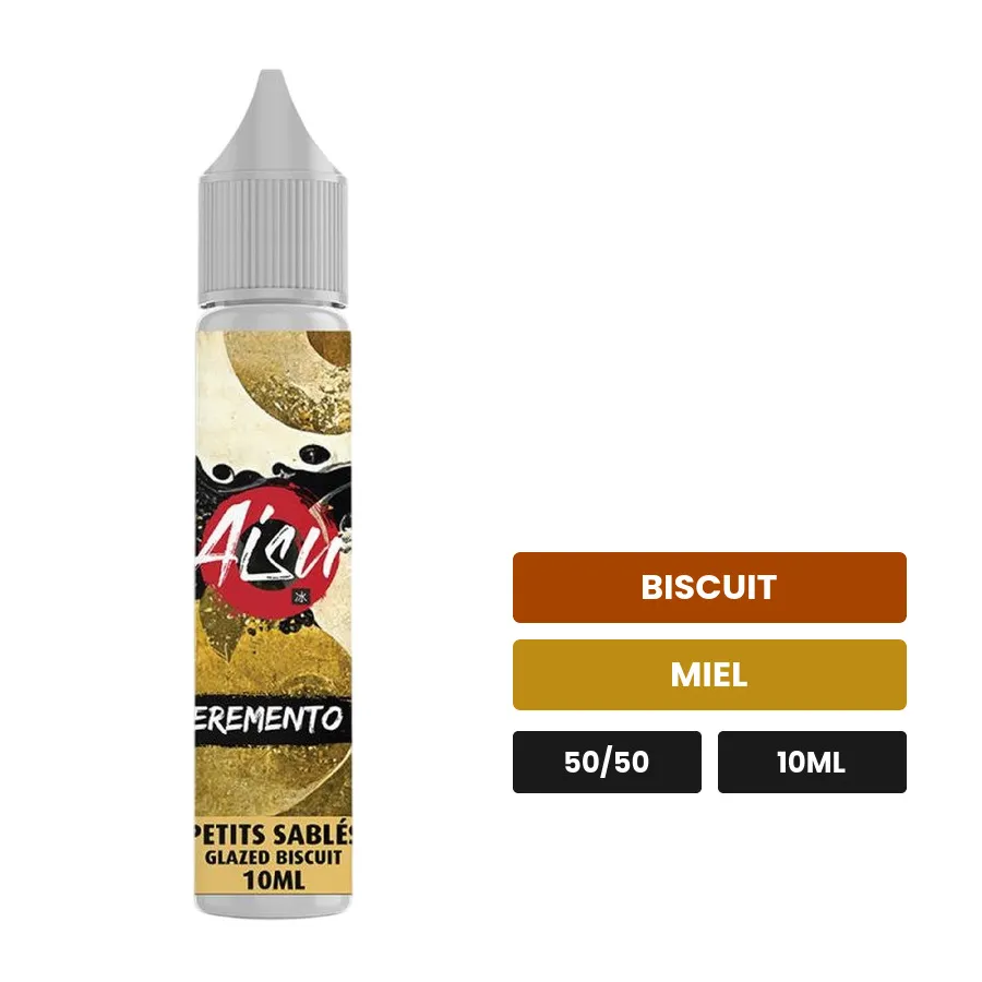 E-liquide Petits Sablés d'Aisu, 10 ml, saveurs biscuit et miel.