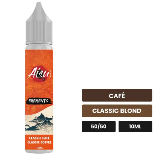 E-liquide Classic Café d'Aisu, 10 ml, saveurs café et classic blond.