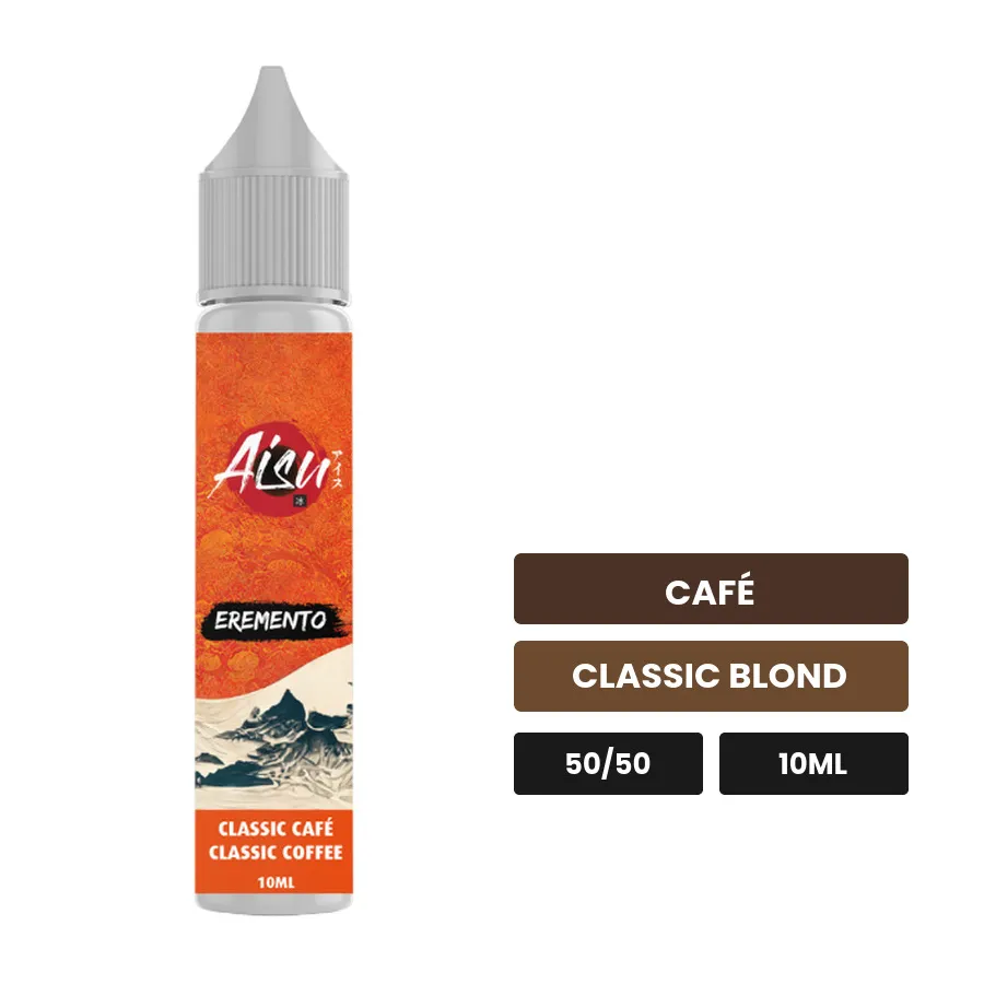 E-liquide Classic Café d'Aisu, 10 ml, saveurs café et classic blond.