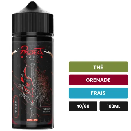 E-liquide Hono d'Al-Kimiya, 100 ml, saveurs thé, grenade et frais, sans nicotine — prêt à booster de nicotine.