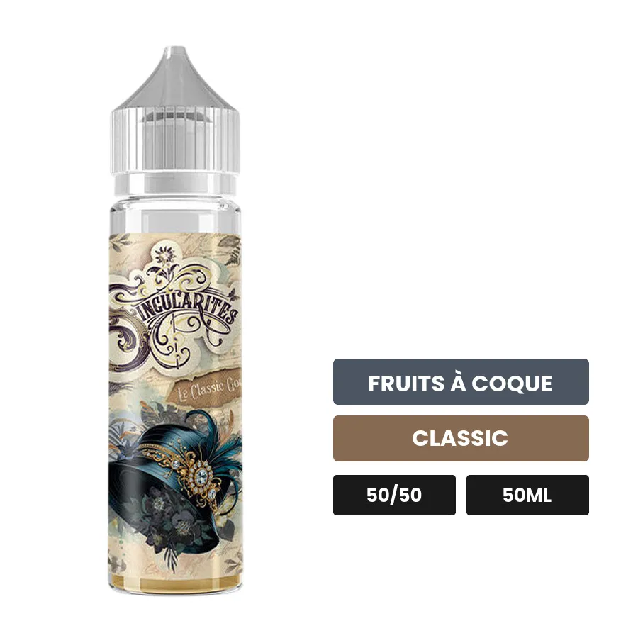 E-liquide Le Classic Gourmand d'Al-Kimiya, 50 ml, saveurs fruits à coque et classic.