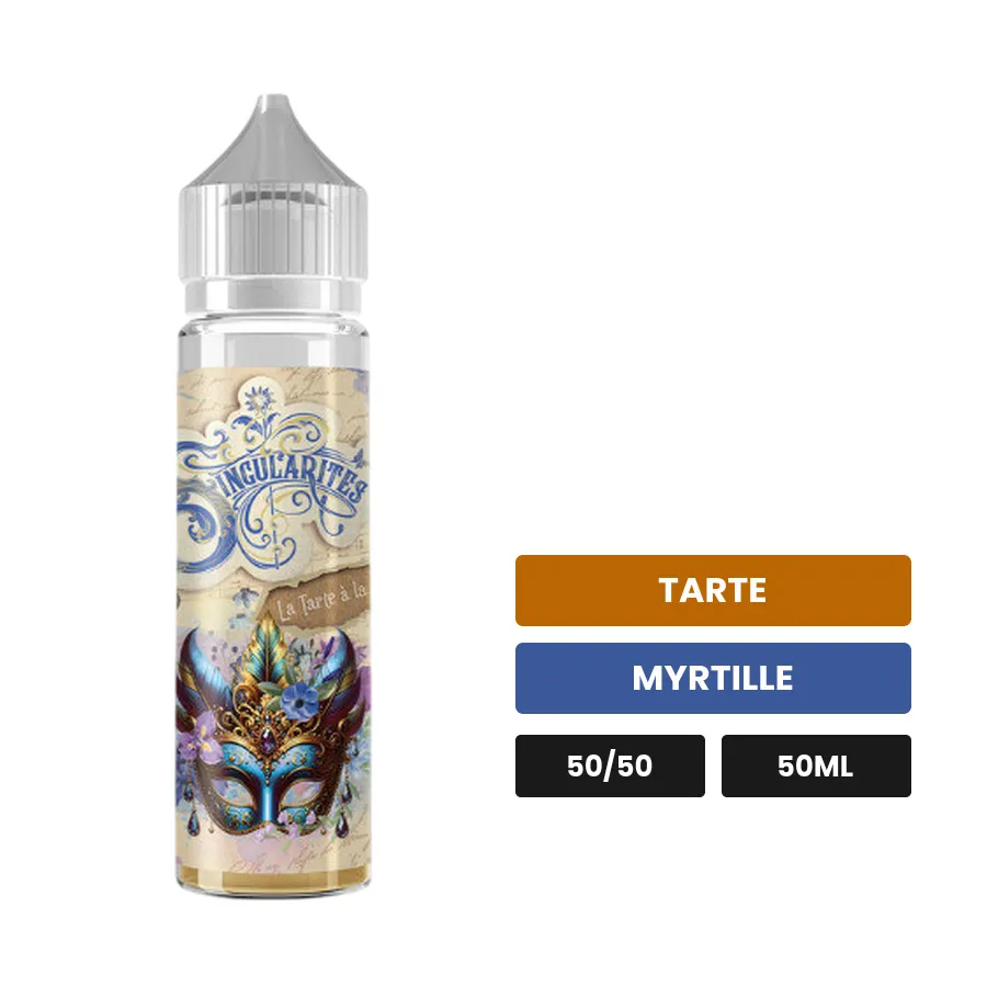 E-liquide La Tarte à la Myrtille d'Al-Kimiya, 50 ml, saveurs tarte et myrtille.