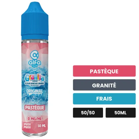 E-liquide Pastèque d'Alfaliquid, 50 ml, saveurs pastèque, granité et frais.