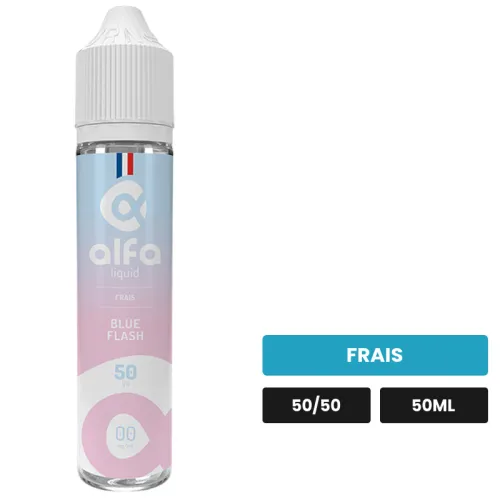 E-liquide Blue Flash d'Alfaliquid, 50 ml, saveur frais.