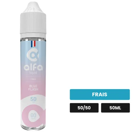 E-liquide Blue Flash d'Alfaliquid, 50 ml, saveur frais.