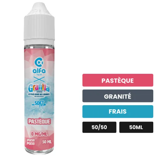 E-liquide Pastèque d'Alfaliquid, 50 ml, saveurs pastèque, granité et frais.