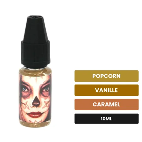 Arome concentre Rialto Theatre de LadyBug, 10 ml, saveurs popcorn, vanille et caramel, sans nicotine — arôme à diluer de.