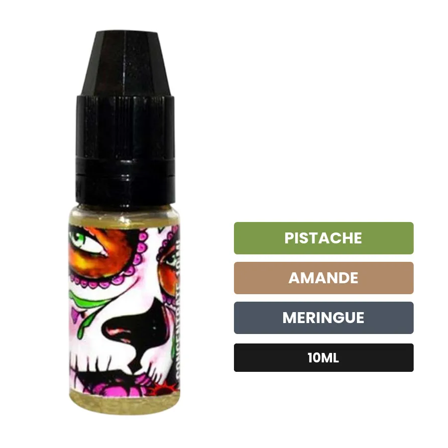 Arome concentre Buzz'yntox de LadyBug, 10 ml, saveurs pistache, amande et meringue, sans nicotine — arôme à diluer de.