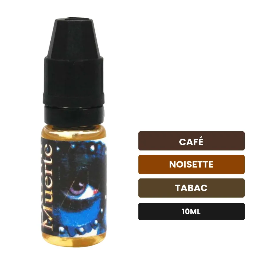 Arome concentre Santa Muerte de LadyBug, 10 ml, saveurs café, noisette et tabac, sans nicotine — arôme à diluer de nicotine.