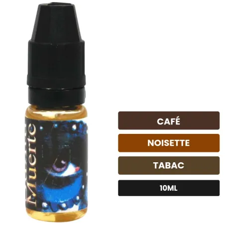 Arome concentre Santa Muerte de LadyBug, 10 ml, saveurs café, noisette et tabac, sans nicotine — arôme à diluer de nicotine.
