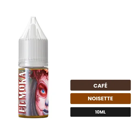 Arome concentre El Moka de LadyBug, 10 ml, saveurs café et noisette, sans nicotine — arôme à diluer de nicotine.