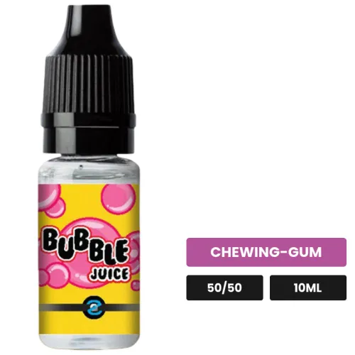 E-liquide Bubble Juice d'Aromazon, 10 ml, saveur chewing-gum.