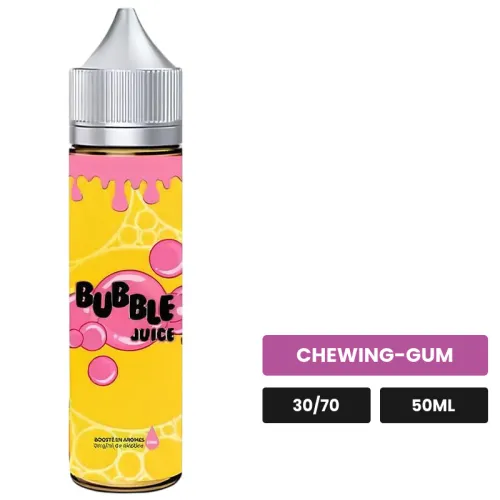 E-liquide Bubble Juice d'Aromazon, 50 ml, saveur chewing-gum.