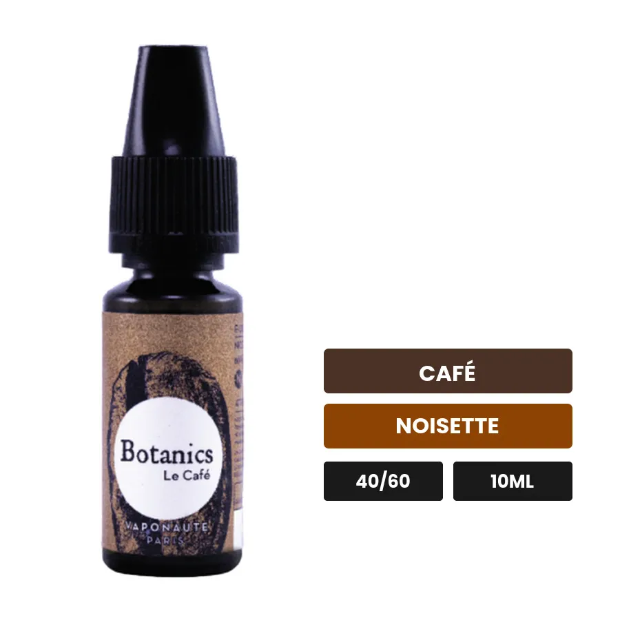 E-liquide Le Café de Vaponaute, 10 ml, saveurs café et noisette.