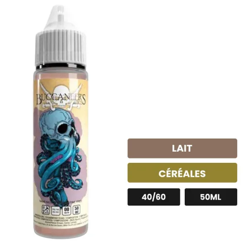 E-liquide Kraken d'Avap, 50 ml, saveurs lait et céréales.