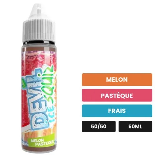 E-liquide Melon Pastèque Ice d'Avap, 50 ml, saveurs melon, pastèque et frais, sans nicotine — prêt à booster de nicotine.