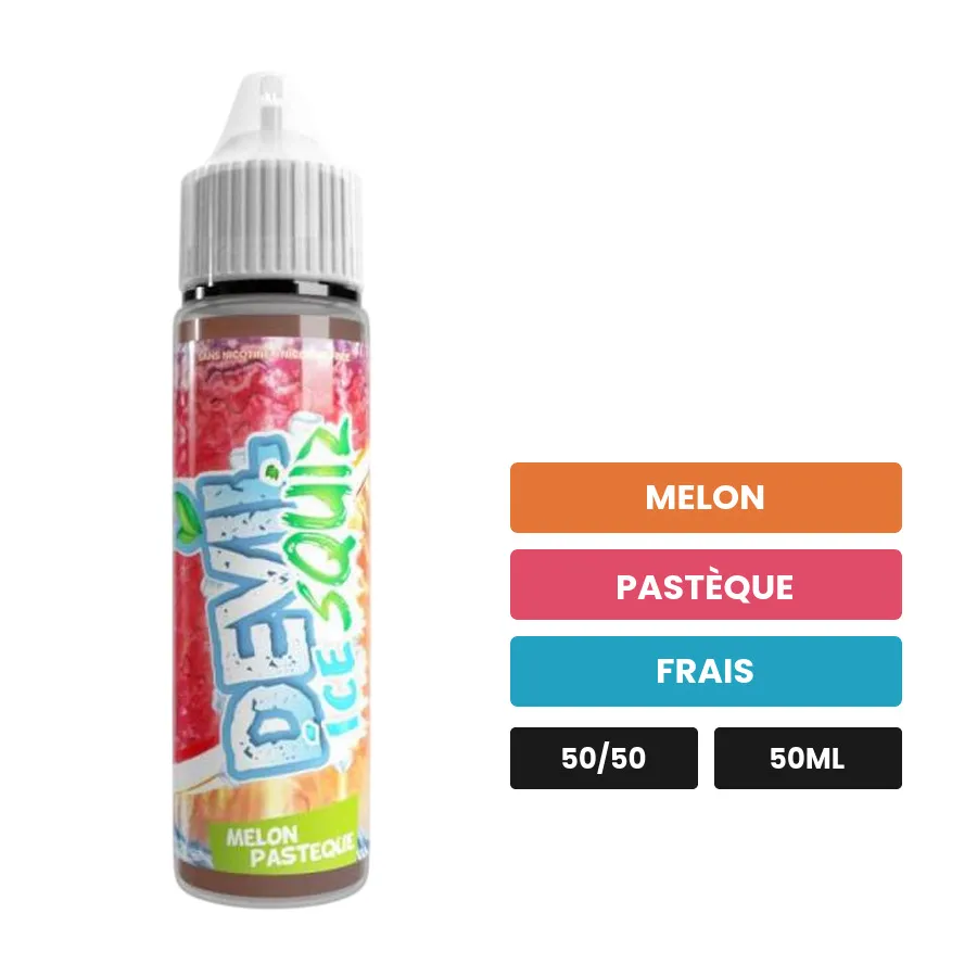 E-liquide Melon Pastèque Ice d'Avap, 50 ml, saveurs melon, pastèque et frais, sans nicotine — prêt à booster de nicotine.