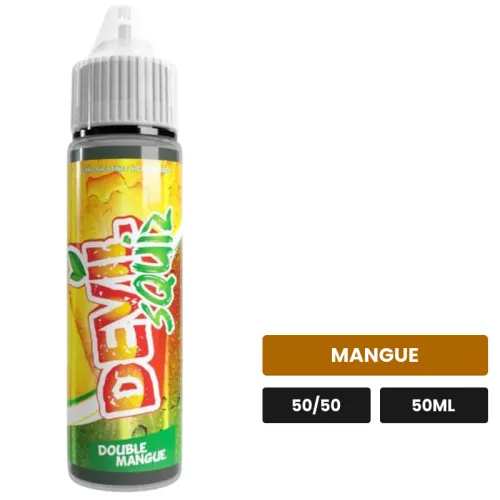 E-liquide Double Mangue d'Avap, 50 ml, saveur mangue, sans nicotine — prêt à booster de nicotine.