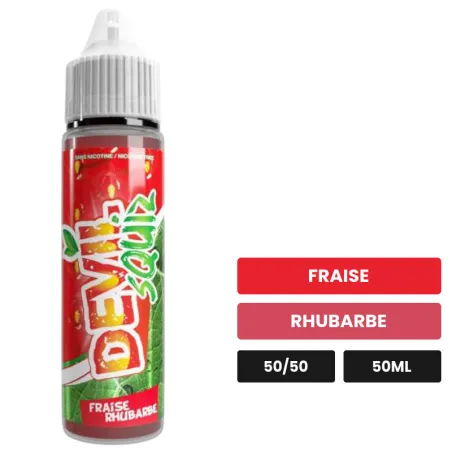 E-liquide Fraise Rhubarbe d'Avap, 50 ml, saveurs fraise et rhubarbe, sans nicotine — prêt à booster de nicotine.