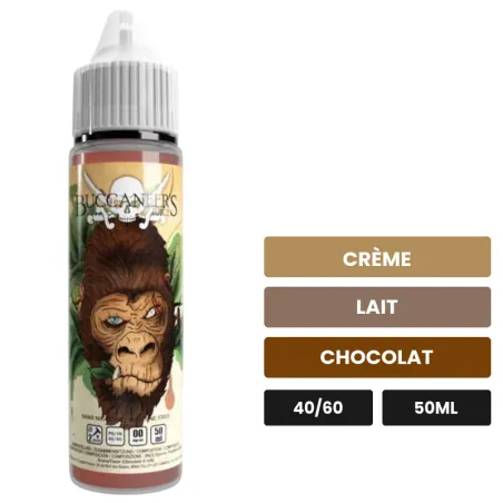 E-liquide Kong d'Avap, 50 ml, saveurs crème, lait et chocolat.