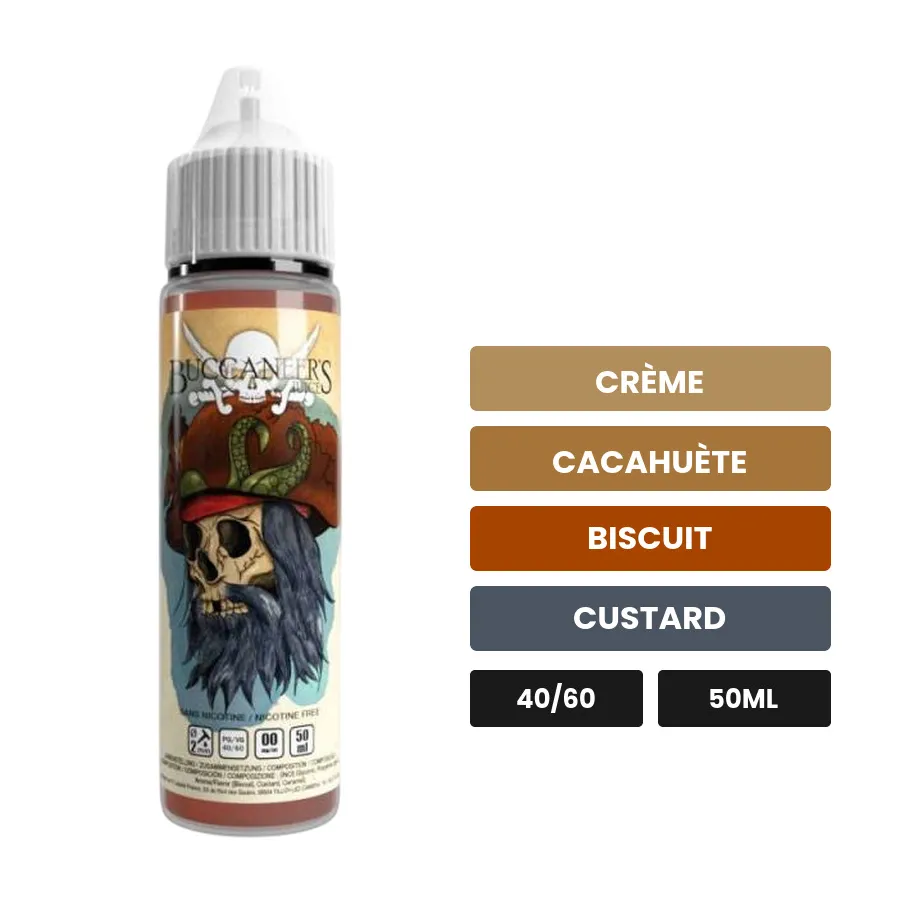 E-liquide Brody The Black d'Avap, 50 ml, saveurs crème, cacahuète, biscuit et 1 autre.