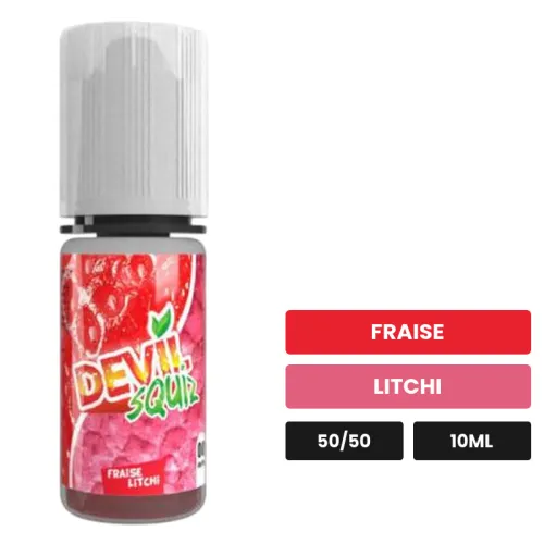 E-liquide Fraise Litchi d'Avap, 10 ml, saveurs fraise et litchi.