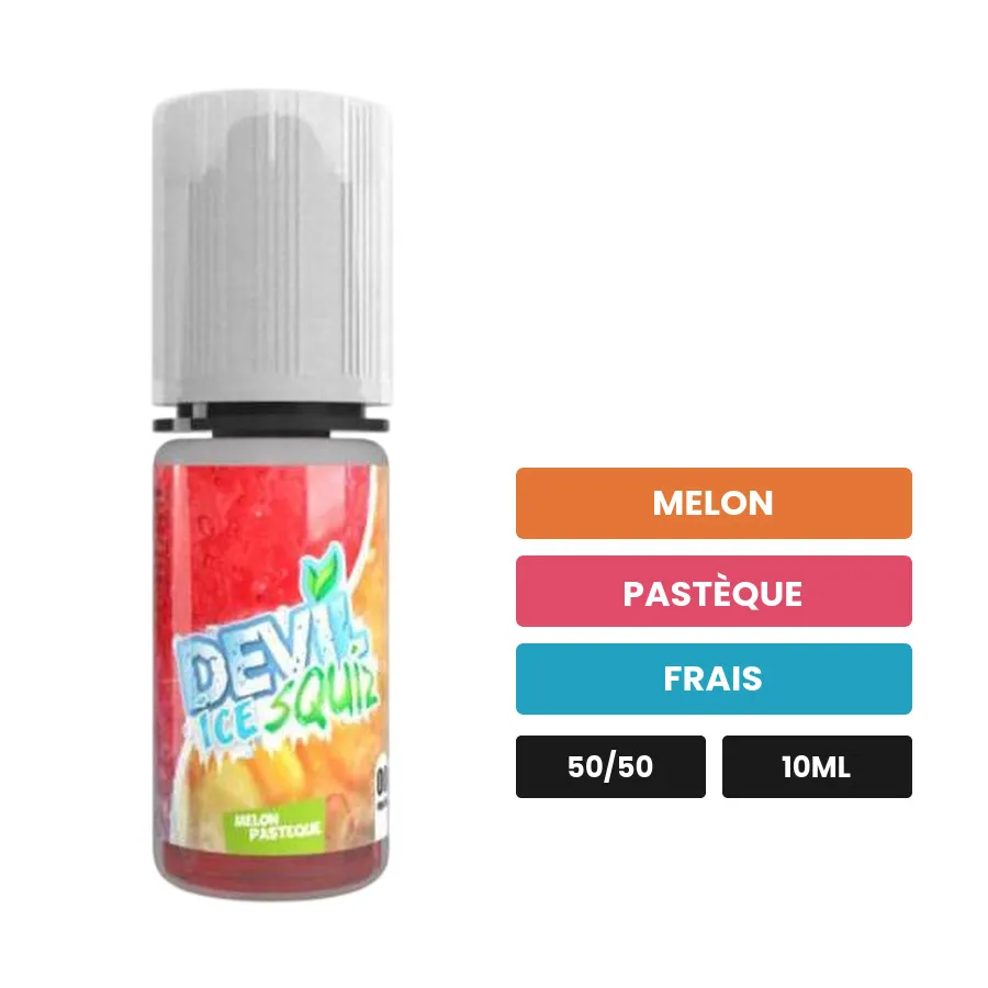 E-liquide Melon Pastèque Ice d'Avap, 10 ml, saveurs melon, pastèque et frais.
