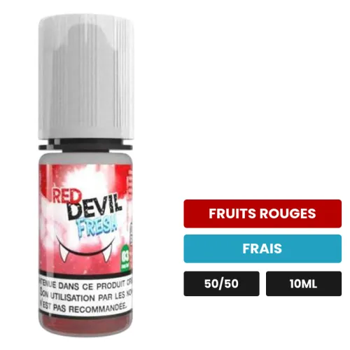E-liquide Red Devil Fresh d'Avap, 10 ml, saveurs fruits rouges et frais.